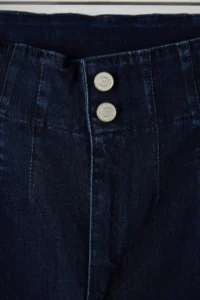 Trendyol Curve Dark Blue High Waist Stitching Detailed flared leg Plus Size Flare Fit jeans - Image 6