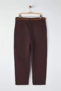 Trendyol Curve Brown High Waist Arched Mom Fit denim plus size jeans - Image 8
