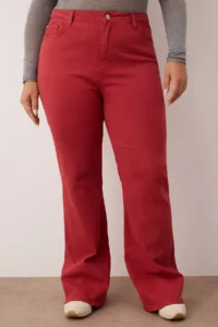 Trendyol Curve Brick Rejection High Waist flared leg denim Plus Size Flare jeans - Image 3