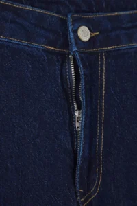 Trendyol Curve Dark Blue High Waist Cutaway Straight Fit denim plus size jeans - Image 6