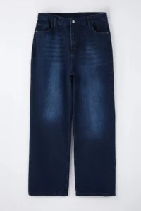 Trendyol Curve Gece Mavisi High Waist Wide Leg Plus Size Wide Leg jeans - Image 5