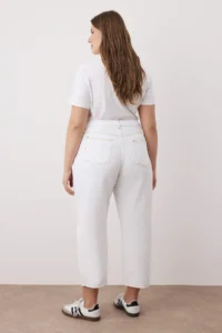 Trendyol Curve White High Waist Plus Size Baggy jeans - Image 4