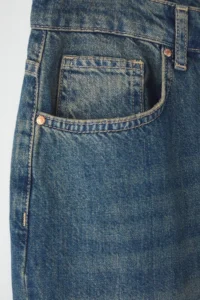 Trendyol Curve More Sustainable Blue Faded Effect Vintage Wash 100% Cotton Wide Leg/Wide Leg jeans - Image 6