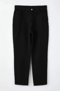 Trendyol Curve Black Yüksel Waist 90's Straight Fit 100% Cotton Non-Stretch plus size jeans - Image 5