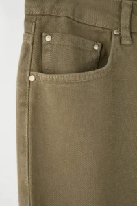 Trendyol Curve Khaki High Waist 90'lar Wideleg/Wide Leg plus size jeans - Image 4