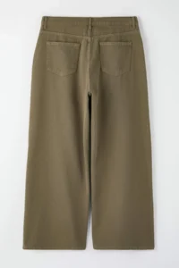 Trendyol Curve Khaki High Waist 90'lar Wideleg/Wide Leg plus size jeans - Image 5