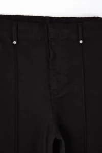Trendyol Curve Non-fading Black High Waist Rib Detailed Flexible Wideleg/Wide Leg plus size jeans - Image 6
