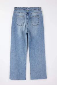 Trendyol Curve Mavi High Waist Wide Leg/ Wide Leg comfort/Middle Flexible plus size jeans - Image 3