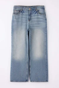 Trendyol Curve Mavi High Waist Wide Leg Wide Leg 100% Cotton plus size jeans - Image 5