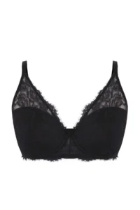 Trendyol Curve Black Lace Fixed Sponge Covered T-Shirt Bra Plus Size Bra - Image 2