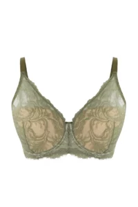 Trendyol Curve Khaki Lace Fixed Sponge Covered T-Shirt Bra Plus Size Bra - Image 2