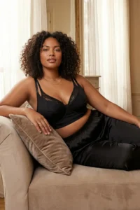 Trendyol Curve Black Lace without filling Double Sleeveless underwire Wide Lace Closure Bra