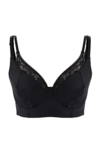 Trendyol Curve Black Lace without filling Double Sleeveless underwire Wide Lace Closure Bra - Image 4