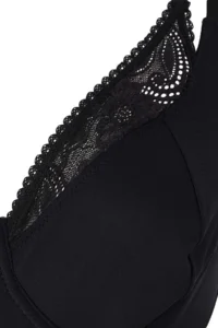 Trendyol Curve Black Lace without filling Double Sleeveless underwire Wide Lace Closure Bra - Image 5