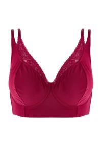 Trendyol Curve Cherry Lace without filling Double Sleeveless underwire Wide Lace Closure Bra - Image 3