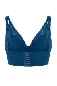 Trendyol Curve Petrol Blue Blue Blue Lace without filling Double Sleeveless underwire Wide Sleeve Closure Bra - Image 5