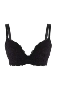 Trendyol Curve Black underwire Sabit Covered without filling Dilim Lace Detailed T-Shirt Bra Bra - Image 2