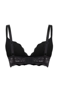 Trendyol Curve Black underwire Sabit Covered without filling Dilim Lace Detailed T-Shirt Bra Bra - Image 4