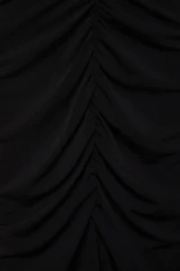 Trendyol Curve Black bodycone/Fitting Arched Drape and slit Knitting Dress - Image 8