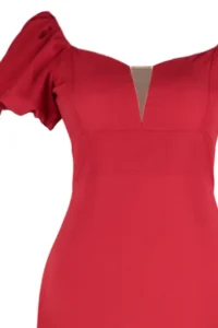 Trendyol Curve Rejection Body-Fitting Weaving Strapless Balloon Sleeve Weaving Dress - Image 7