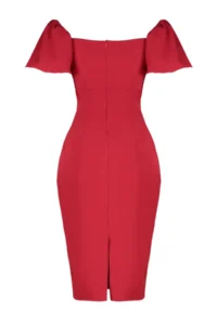 Trendyol Curve Rejection Body-Fitting Weaving Strapless Balloon Sleeve Weaving Dress - Image 8