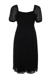 Trendyol Curve Black Weaving slit Dress - Image 6