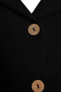 Trendyol Curve Black Belted Weaving buttoned Midi Plus Size Shirt Dress - Image 2