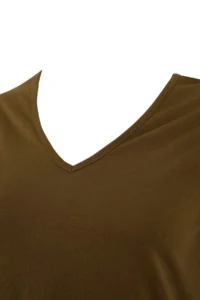 Trendyol Curve Khaki single jersey Knitting Plus Size Dress - Image 4