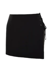Trendyol Curve Black Weaving Lace Detailed Mini Plus Size Shorts Skirt - Image 7
