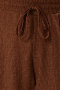 Trendyol Curve Brown Elastic Waist Plus Size Knitting Shorts - Image 3
