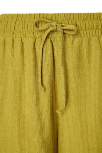 Trendyol Curve Oil Green Elastic Waist Plus Size Knitting Shorts - Image 2