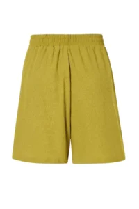 Trendyol Curve Oil Green Elastic Waist Plus Size Knitting Shorts - Image 3