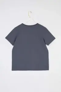 Trendyol Curve Smoke Gray Wide Pattern Embroidery Detailed Knitting Plus Size T-Shirt - Image 3