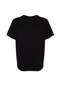 Trendyol Curve Black relaxed Crew Neck slit 100% Cotton Knitting T-Shirt - Image 6