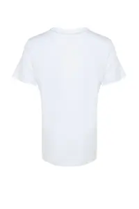 Trendyol Curve White relaxed Crew Neck slit 100% Cotton Knitting T-Shirt - Image 8