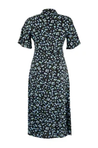Trendyol Curve Navy Blue*001 shally Weaving Plus Size Dress - Image 3