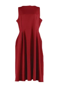 Trendyol Curve Burgundy A-line Weaving Pocket Detail Dress - Image 5