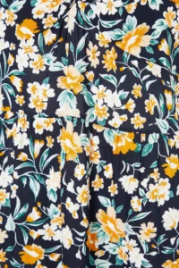 Trendyol Curve Multicolored flower patterned Weaving Ruffle Detailed Dress - Image 8