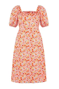 Trendyol Curve Pink shally Weaving Plus Size Dress
