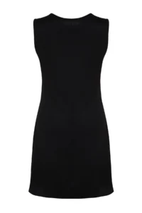 Trendyol Curve Black A-line Crepe Knitting Dress - Image 8
