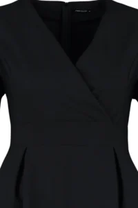 Trendyol Curve Black Weaving Double breasted Yaka Dress - Image 7