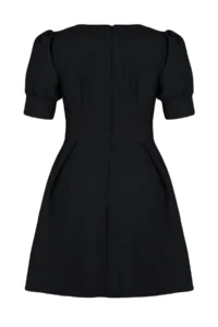 Trendyol Curve Black Weaving Double breasted Yaka Dress - Image 8