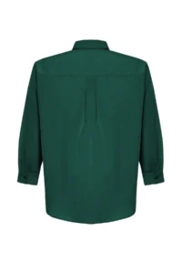 Trendyol Curve Emerald Green Boyfriend Basic Plus Size Long Sleeve Weaving Shirt - Image 7