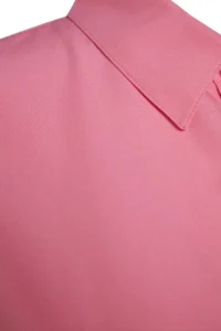 Trendyol Curve Powder Pink Loose Fit Cotton Long Sleeve Plus Size Weaving Shirt - Image 8