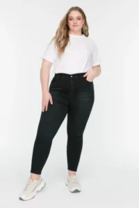 Trendyol Curve Black High Waist Flexible Plus Size skinny jeans