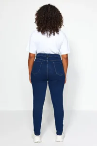 Trendyol Curve Dark Blue High Waist Flexible Plus Size skinny jeans - Image 17