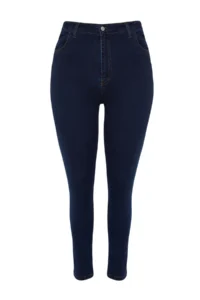 Trendyol Curve Dark Blue High Waist Flexible Plus Size skinny jeans - Image 18