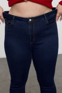Trendyol Curve Dark Blue High Waist Flexible Plus Size skinny jeans - Image 5