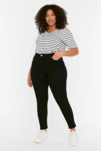 Trendyol Curve Black High Waist Flexible Plus Size skinny jeans