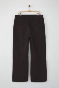 Trendyol Curve Brown High Waist Wide Leg/Wide Leg 100% Cotton Non-Stretch plus size jeans - Image 7